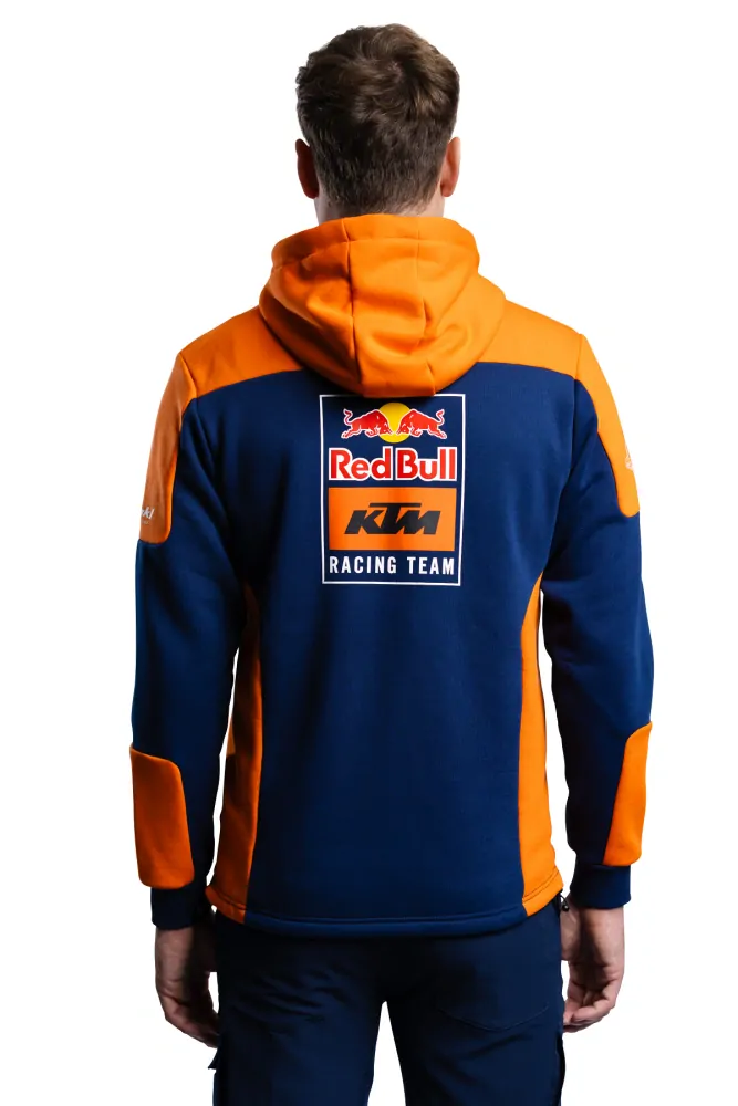 Mikina z kapucí na zip KTM REPLICA TEAM ZIP HOODIE modrá/oranžová