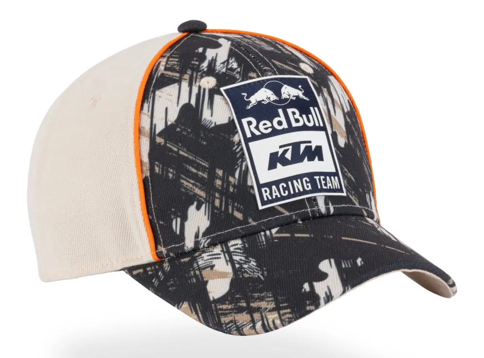 Bavlněná kšiltovka s prohnutým kšiltem KTM RED BULL RACING TEAM barva písková, jednotná velikost 