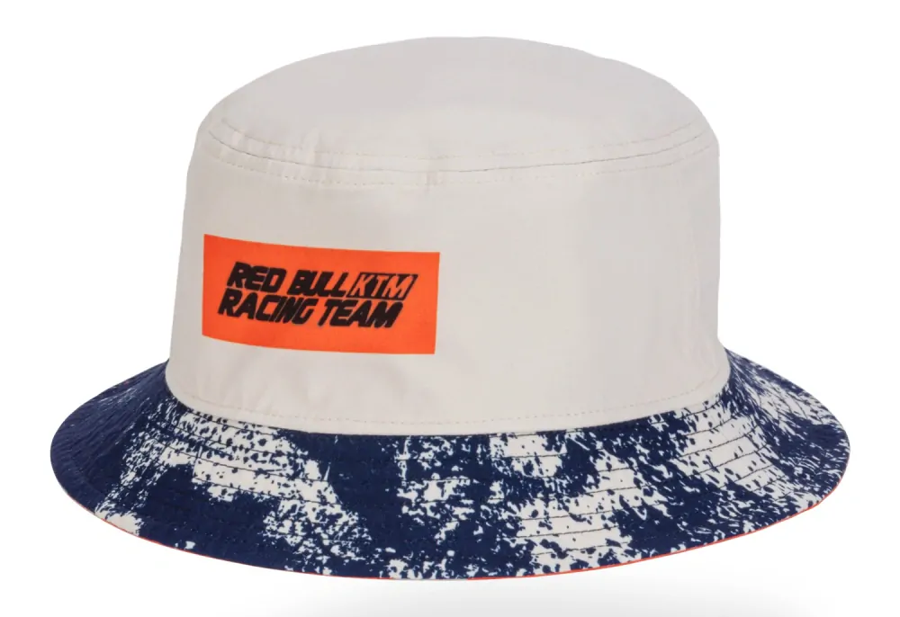 a Oboustranný klobouk / klobouček KTM RED BULL RACING TEAM RUSH barva písková/modrá/oranžová, jednotná velikost 