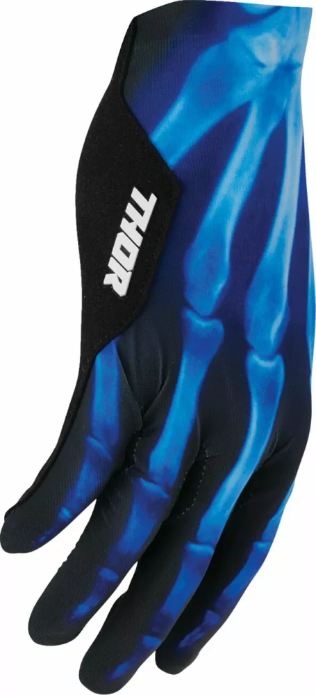 A Motokrosové / MTB rukavice s jednovrstvou dlaní THOR SPORTMODE X-RAY barva modrá/černá, pár, VELIKOST L 