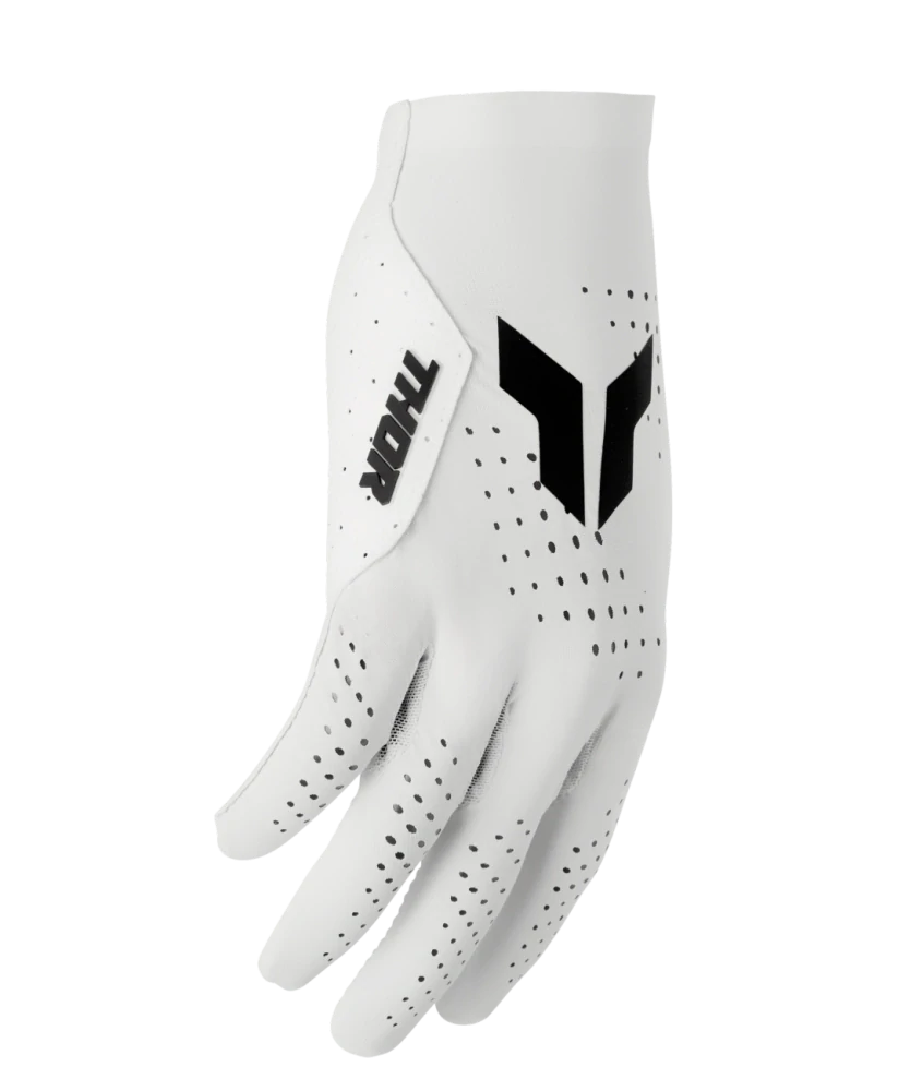 Ventilační motokrosové / MTB rukavice s jednovrstvou dlaní THOR SPORTMODE VENTED barva bílá/černá, pár