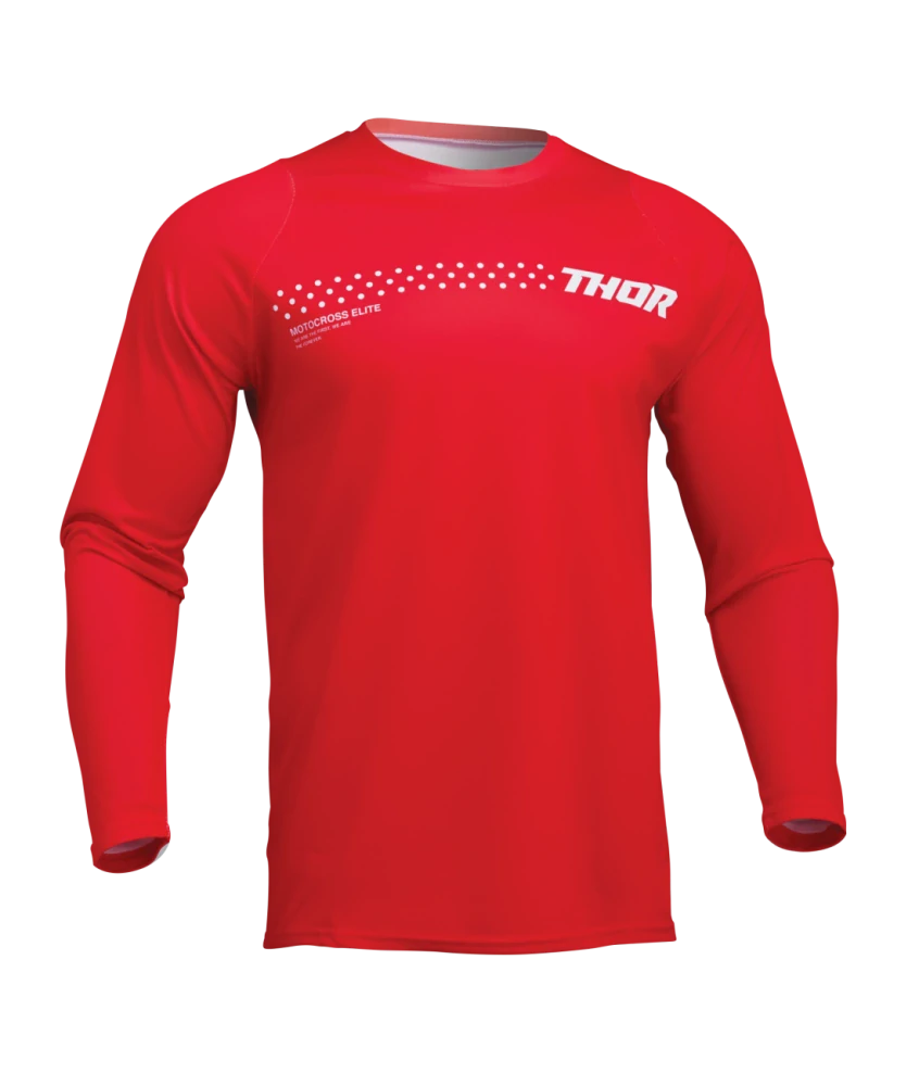 A Dětský motokrosový komplet kalhot a dresu THOR SECTOR RACEWEAR MINIMAL ČERVENÁ VELIKOST 26 + L