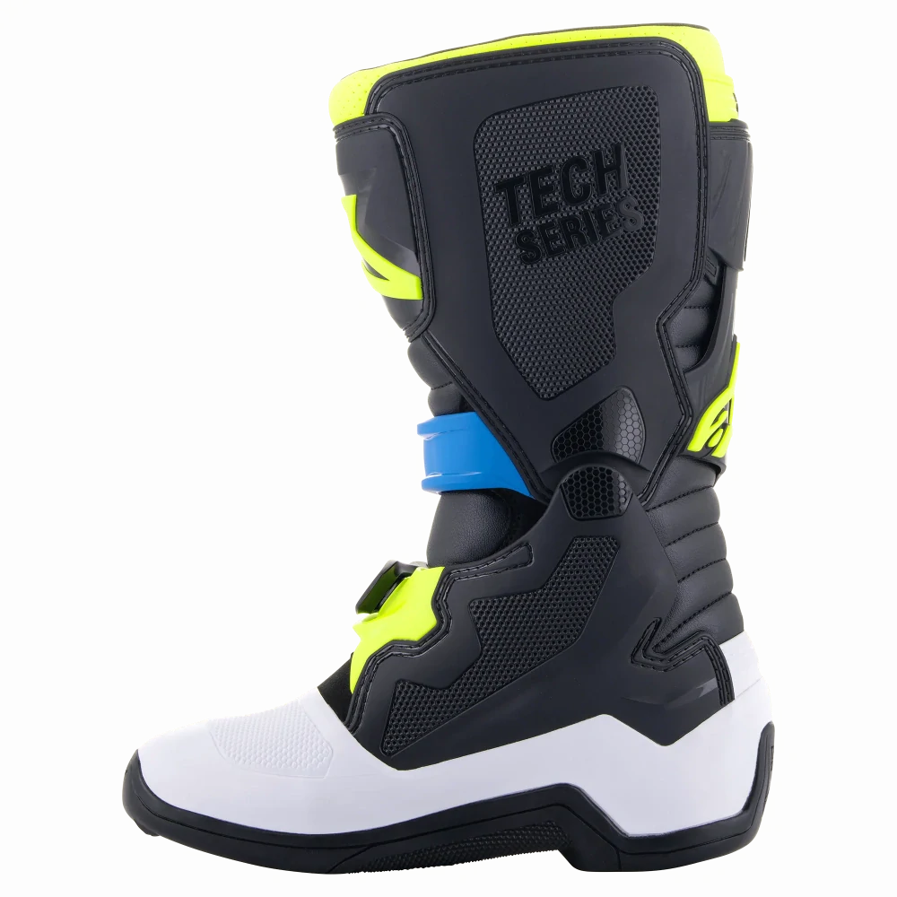 a Dětské motokrosové boty / MX obuv ALPINESTARS TECH 7S , M132-26 , barva černá/modrá/žlutá fluo velikost 37 / US4