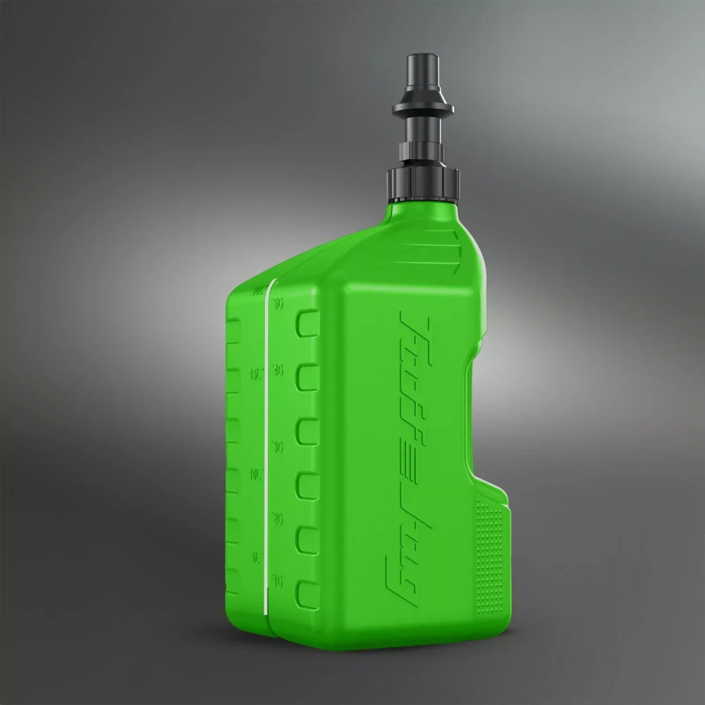 Kanystr na benzín TUFF JUG CONTAINER JUG CONTAINER VIEW STRIP W/RIPPER CAP barva zelená, obsah 20 litrů