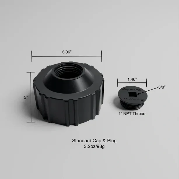 Uzávěr ke kanystru k propojení s hadicí TUFF JUG STANDARD CAP AND PLUG  barva černá, 1 kus 