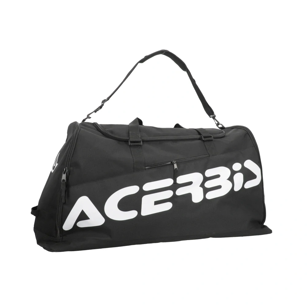 Prostorná textilní cestovní taška ACERBIS BAG CARGO LOGO barva černá/bílá, kapacita 180 litrů