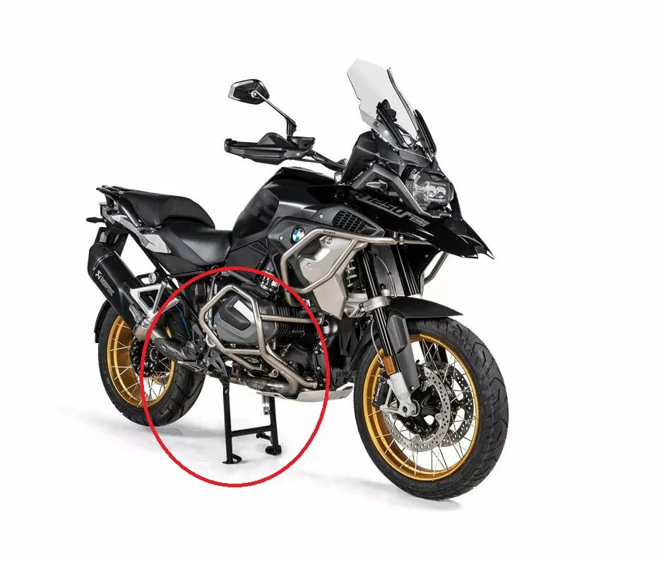 Spodní padací ochranný rám motocyklu AKRAPOVIC CRASH BAR LOW pro BMW R 1300 GS ADVENTURE rok výroby 2019-2023
