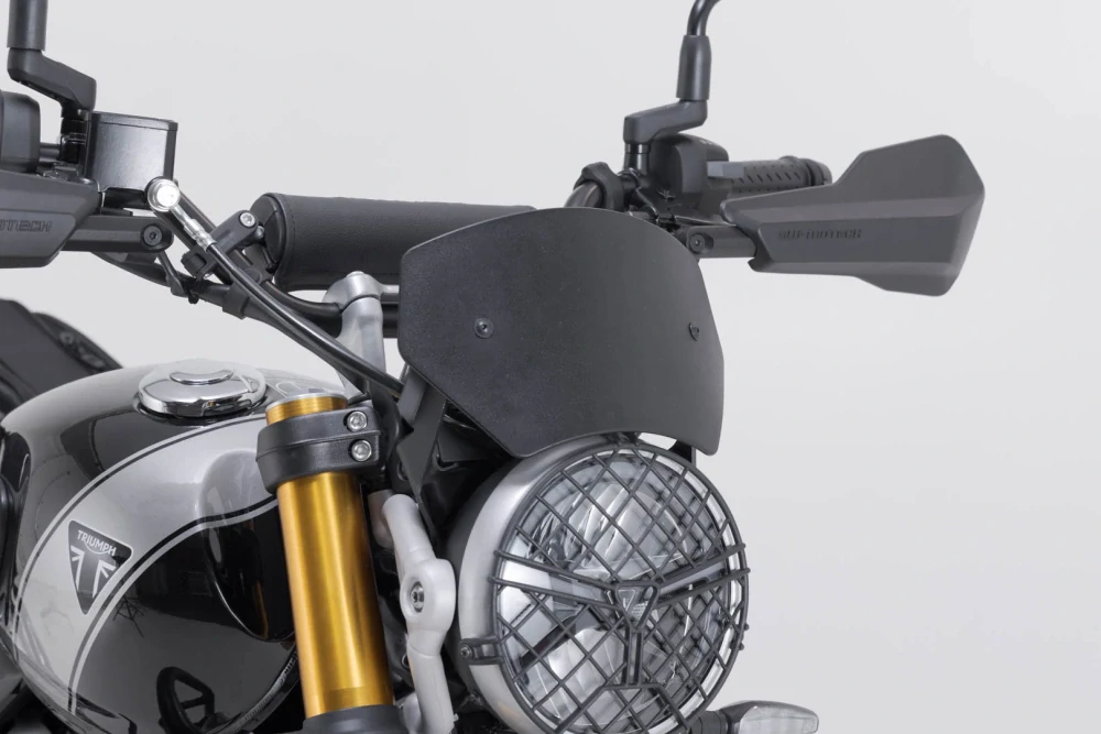 Hliníkové motocyklové plexi / plexi motocyklu SW-MOTECH WINDSCREEN pro TRIUMPH SCRAMBLER 400 X ABS rok 2024 barva černá 