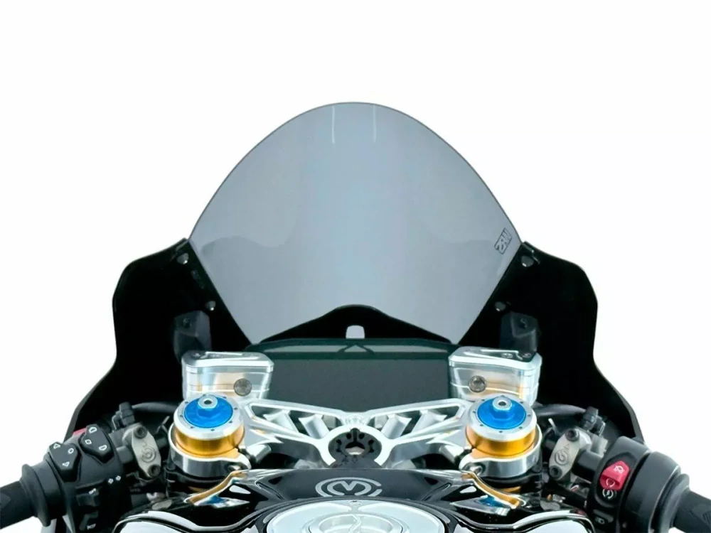 Motocyklové plexi / čelní plexi motocyklu WRS WINDSCREEN RACE DU034F pro DUCATI PANIGALE V4 rok 2025 barva kouřová