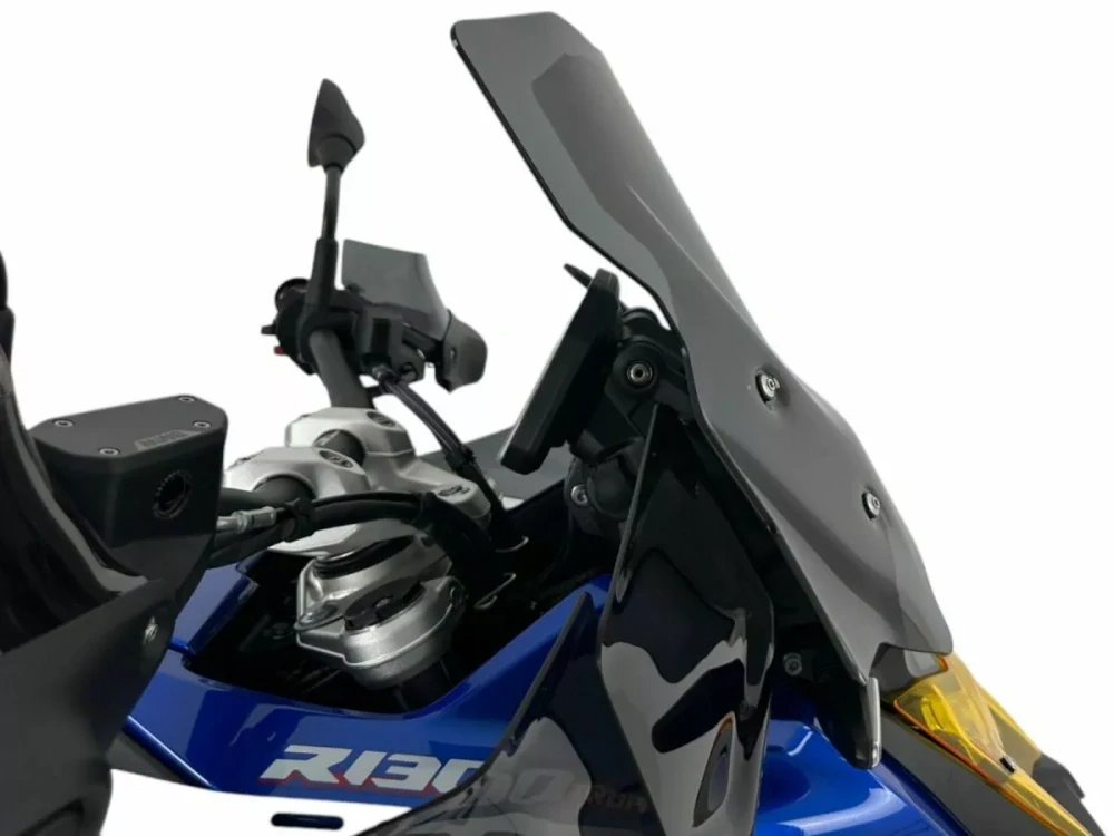 Motocyklové plexi / čelní plexi motocyklu WRS WINDSCREEN TOURING PLUS TRANSPARENT RADAR BM109FS pro BMW R 1300 GS ADVENTURE rok 2024 barva tmavě kouřová