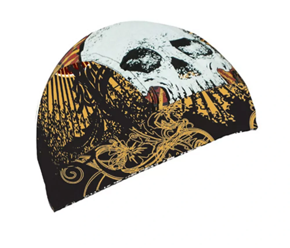 a Šátek na hlavu / pirátka ZANHEADGEAR ZLT005 SKULL barva černá/bílá/červená/oranžová