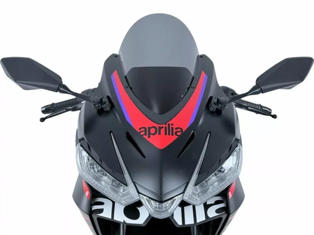 Motocyklové plexi / čelní plexi motocyklu WRS verze RACE AP016FS pro motocykly APRILIA RS 457 rok 2024 barva tmavě kouřová