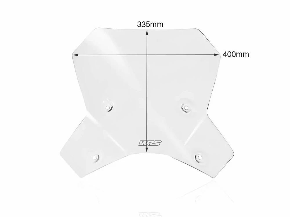 Motocyklové plexi / čelní plexi motocyklu  WRS VERZE CAPONORD KT008T pro KTM 1290 SUPER ADVENTURE / S rok 2021-2024 , barva čirá, výška plexi 33,5 cm  