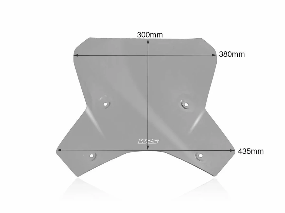 Motocyklové plexi / čelní plexi motocyklu WRS VERZE TOURING KT009F pro KTM 1290 SUPER ADVENTURE / S rok 2021-2024 barva kouřová, výška plexi 30 cm