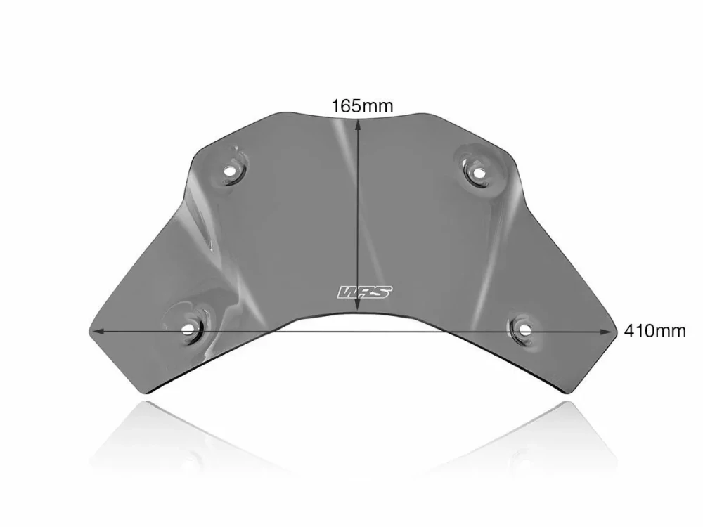 Motocyklové plexi / čelní plexi motocyklu  WRS VERZE SPORT KT010FS pro KTM 1290 SUPER ADVENTURE / S rok 2021-2024 barva tmavě kouřová, výška plexi 16,5 cm 