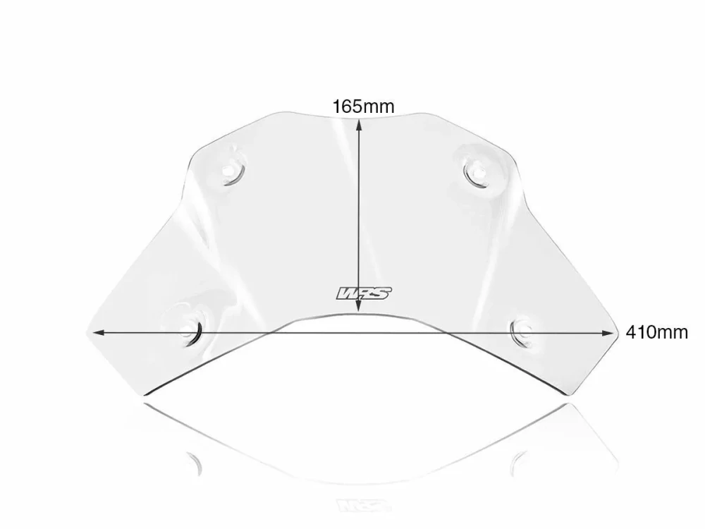 Motocyklové plexi / čelní plexi motocyklu  WRS VERZE SPORT KT010T pro KTM 1290 SUPER ADVENTURE / S rok 2021-2024 barva čirá, výška plexi 16,5 cm 