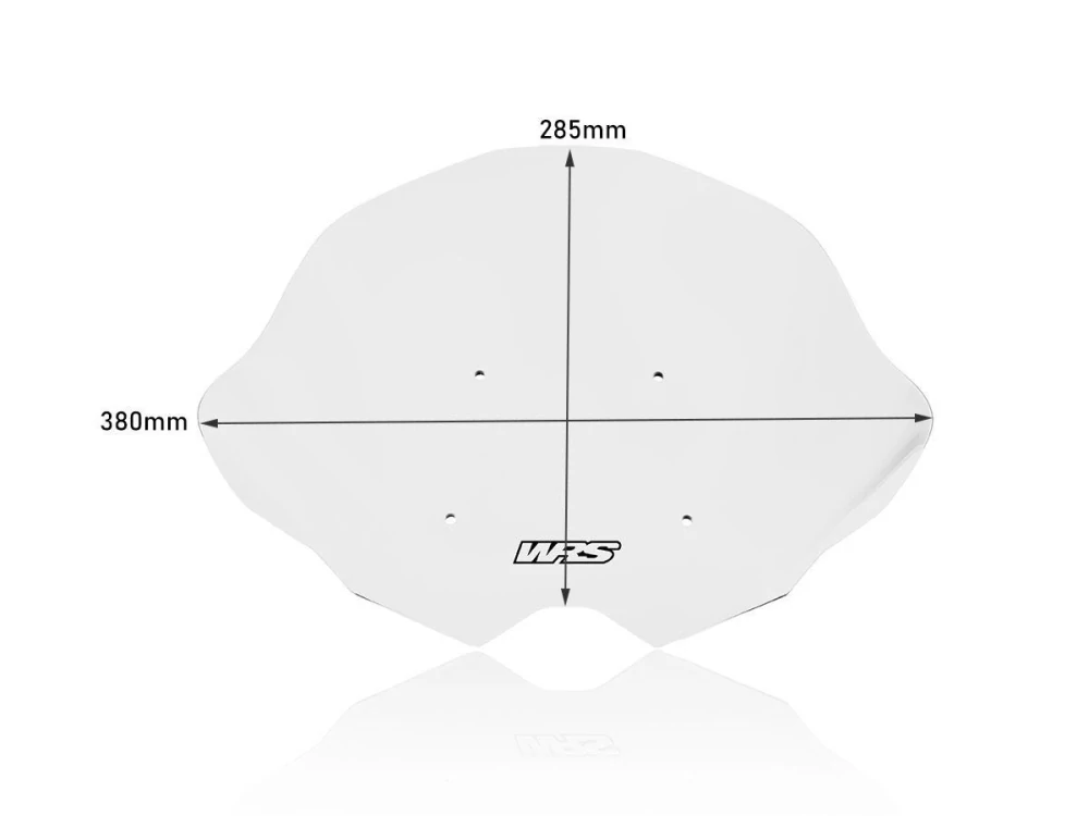 Motocyklové plexi / čelní plexi motocyklu  WRS VERZE SPORT KT011T pro KTM DUKE 890 / 790 / R rok 2020-2024 barva čirá, výška plexi  28,5 cm