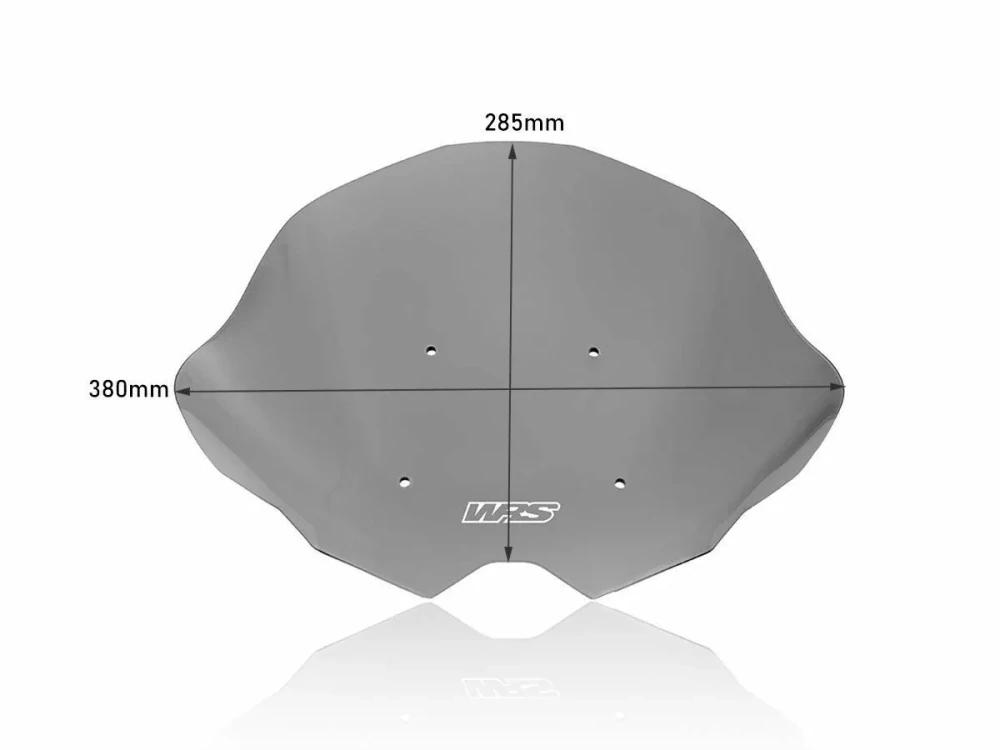 Motocyklové plexi / čelní plexi motocyklu  WRS VERZE SPORT KT011FS pro KTM DUKE 890 / 790 / R rok 2020-2024 barva tmavě kouřová, výška plexi  28,5 cm