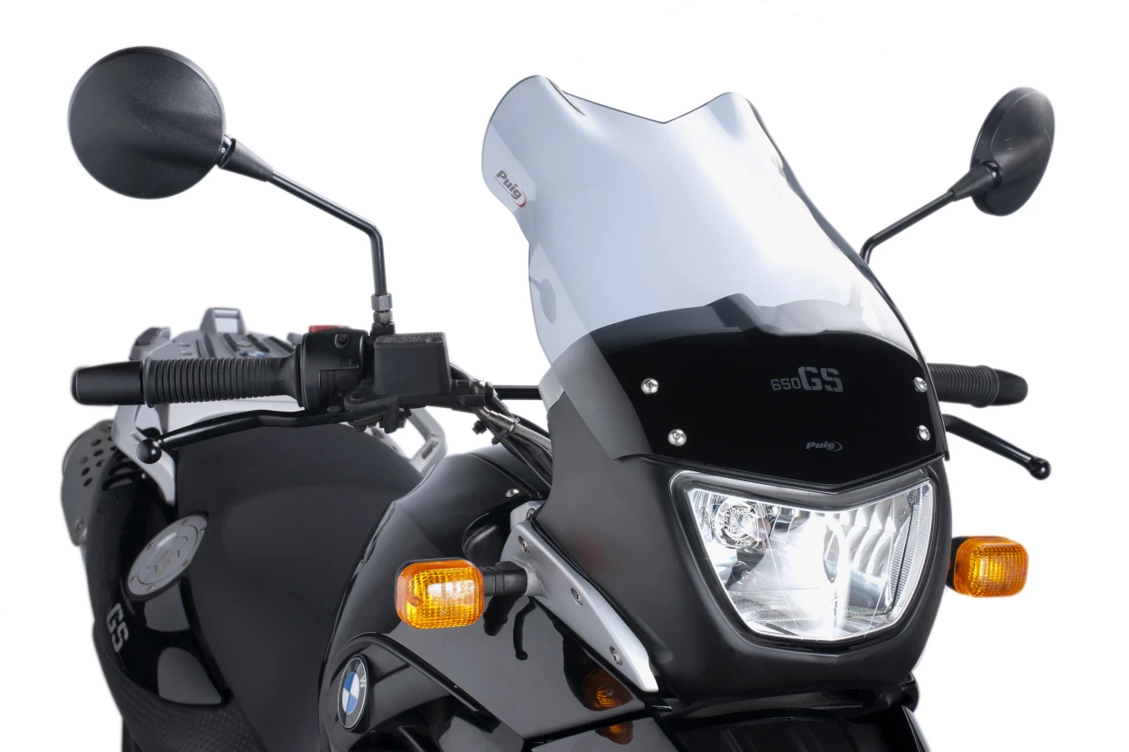Plexi Puig TOURING BMW F 650 GS rok 2004-2006 BARVA ČIRÁ, výška 44 cm x šířka 30,5 cm