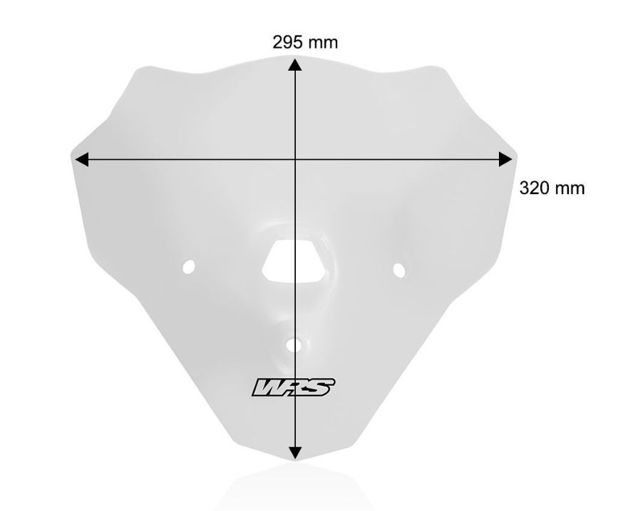 Plexi motocyklu WRS verze touring pro BMW F 900 R ABS rok 2020-2024 viz popis, barva čirá, výška 29,5 cm (11-5/8")