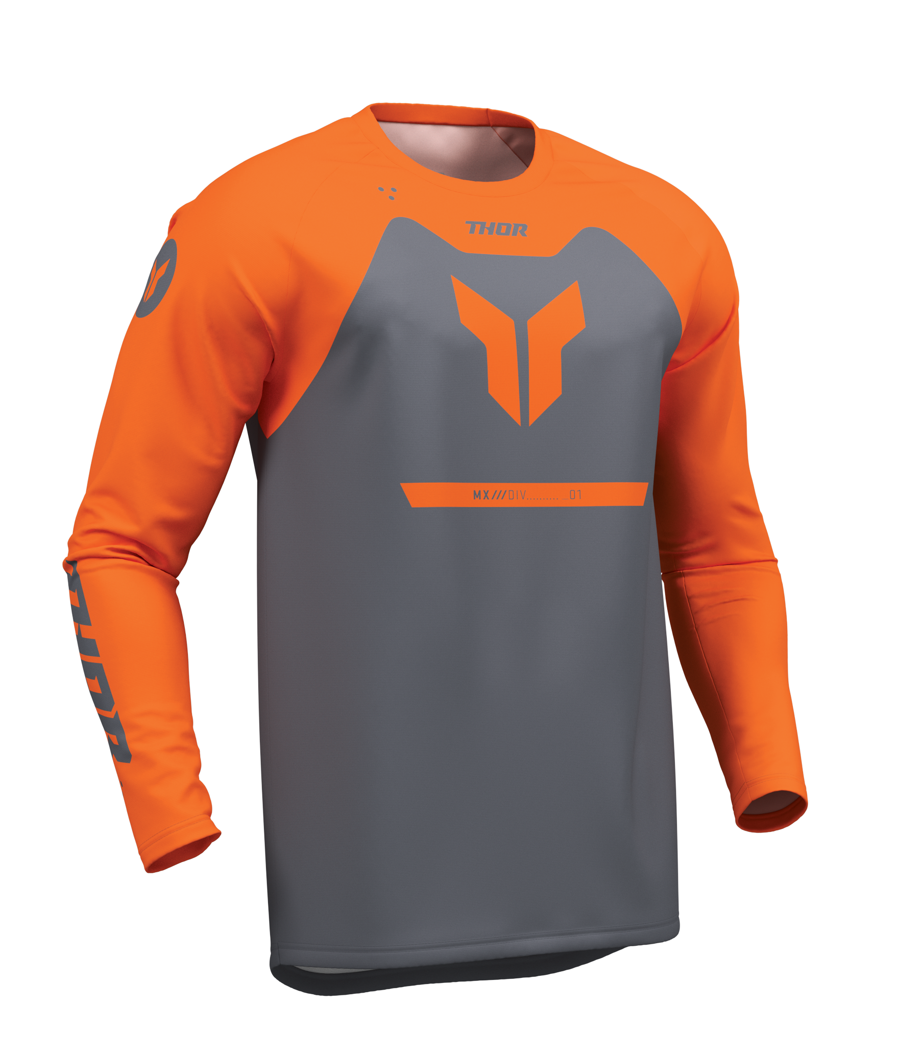 Dětský motokrosový komplet kalhot a dresu THOR RIDEMODE RACEWEAR barva menace charcoal