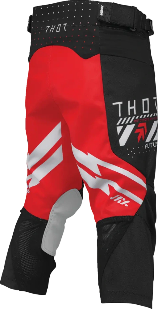 A Dětský sportovní motokrosový komplet kalhot a dresu THOR LAUNCHMODE RACEWEAR FUTURA barva černá/červená velikost 26+L
