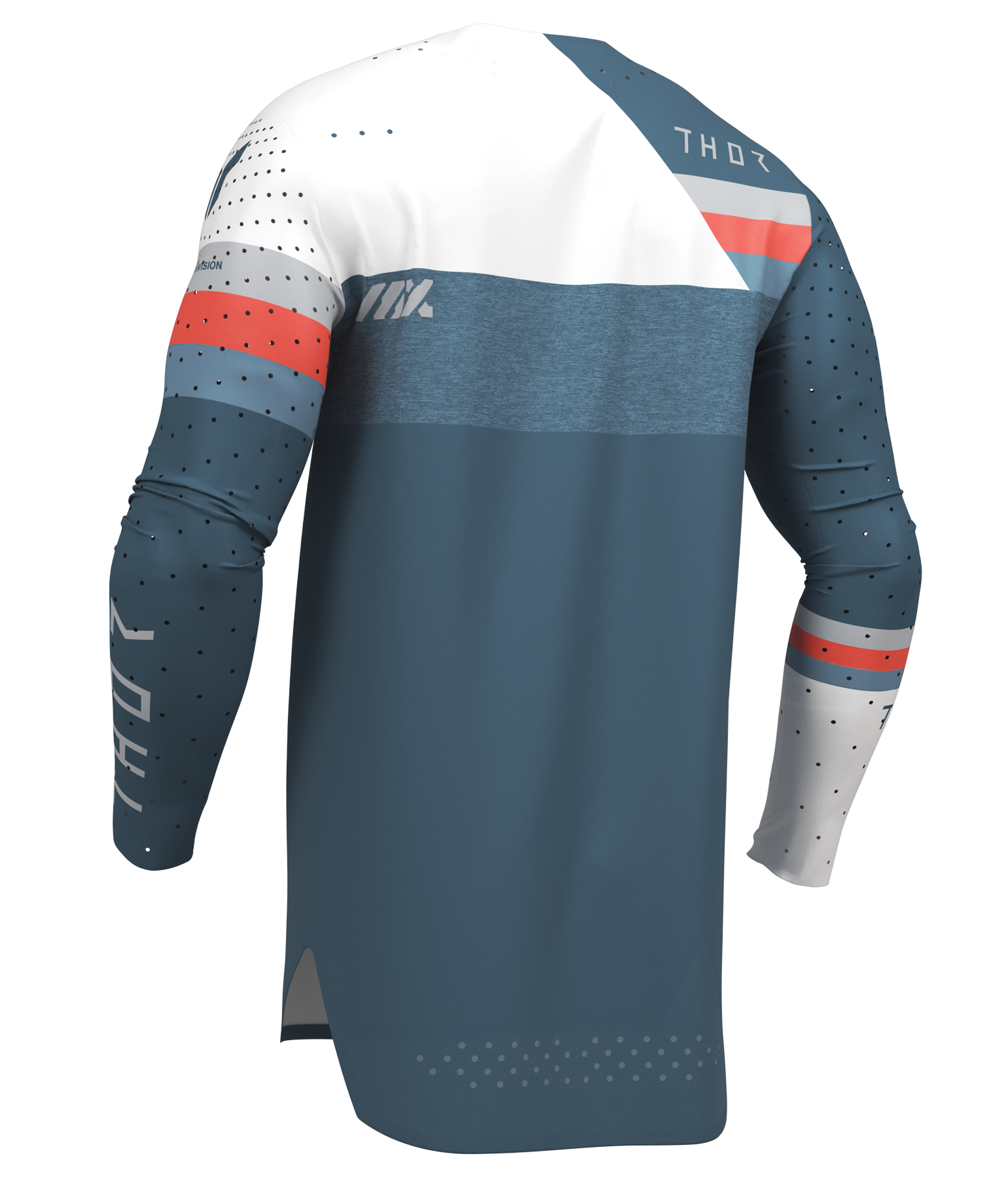 Lehký a pružný motokrosový - enduro dres THOR SPORTMODE LEAGUE barva šedomodrá/bílá