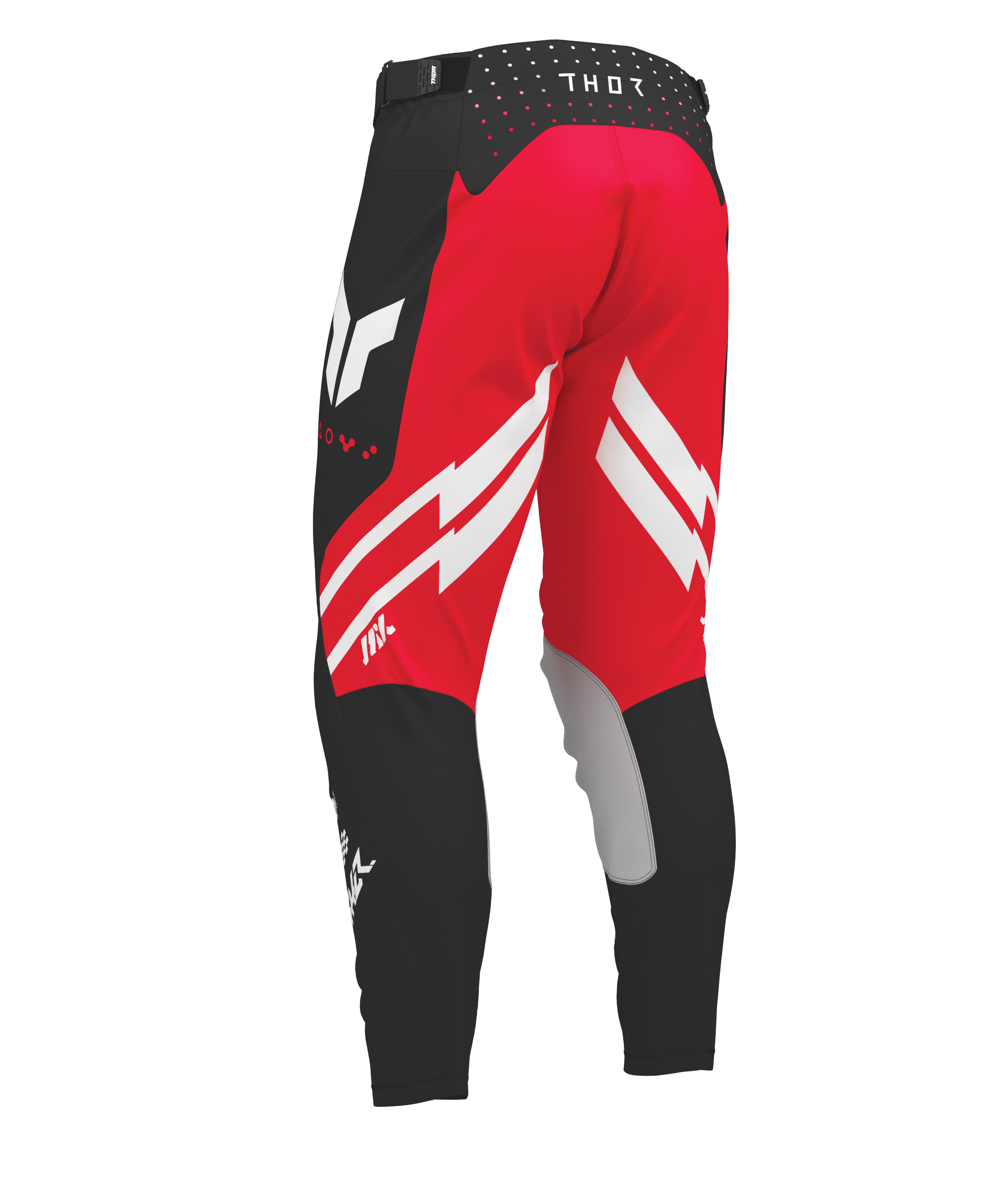 Motokrosové / enduro kalhoty THOR LAUNCHMODE FUTURA barva černá/červená 