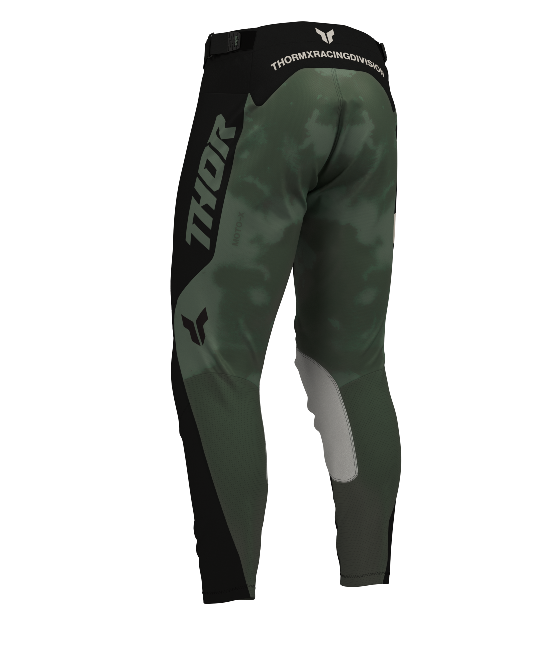 Motokrosové / enduro kalhoty THOR LAUNCHMODE BLEACH barva černá/camo zelená 