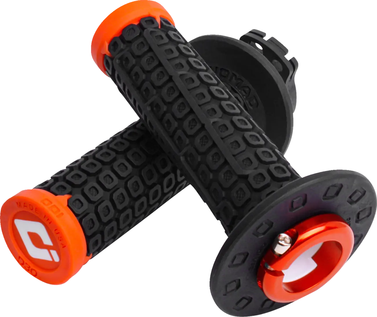 A Motokrosové rukojeti - gripy s lock-on systémem ODI NOMAD LOCK ON barva černá/oranžová - pár 