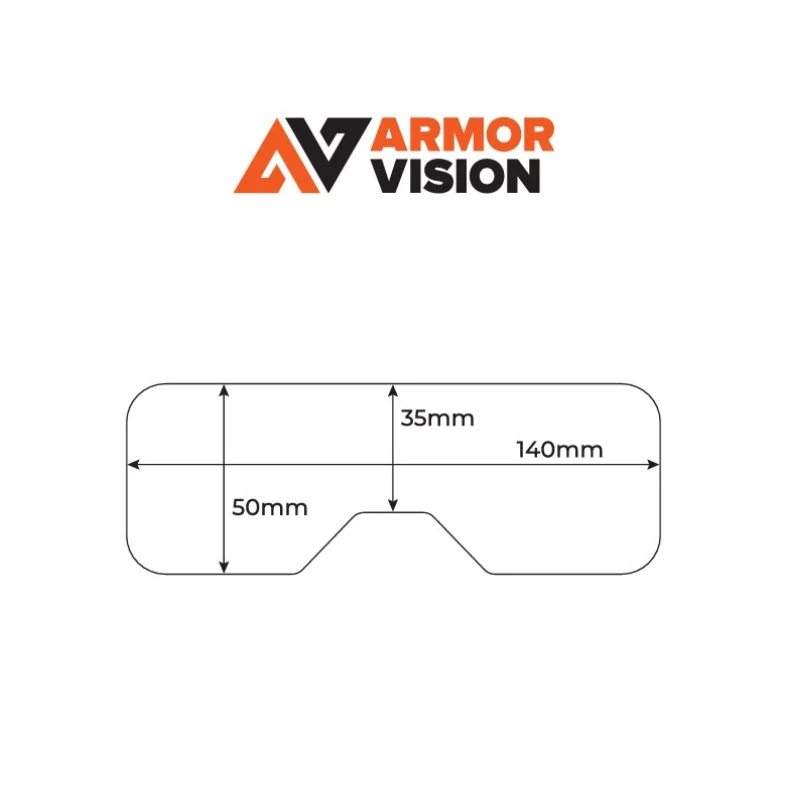 Ochranná slída na objektiv motokrosových brýlí ARMOR VISION SMART FILM 36 mm, balení 3 kusy 