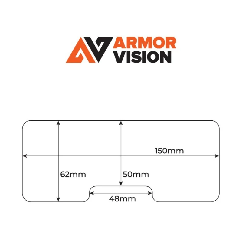 Ochranná slída na objektiv motokrosových brýlí ARMOR VISION SMART FILM 62 mm, balení 3 kusy 