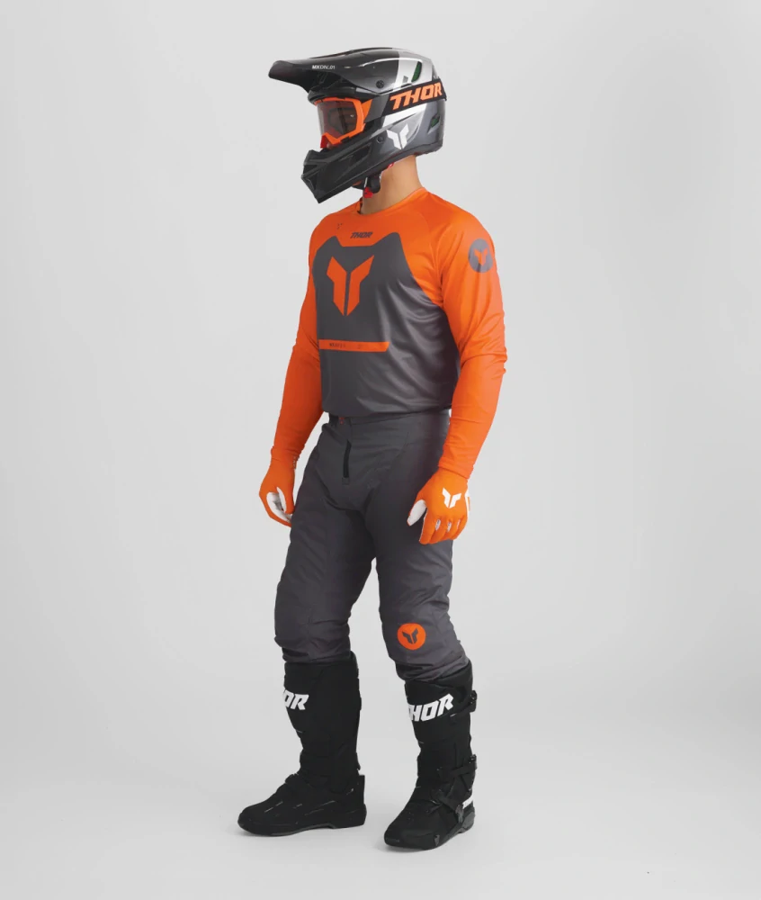 A Motokrosový komplet / enduro kalhoty a dres / motokrosový - enduro komplet  THOR RIDEMODE MENACE barva menace charcoal velikost 32+M