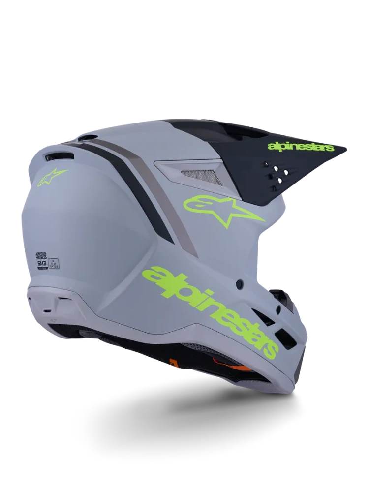Motokrosová přilba ALPINESTARS SM3 / SM-3 / S-M3 / 8300726-9510 RADIUM černá/šedá/žlutá fluo