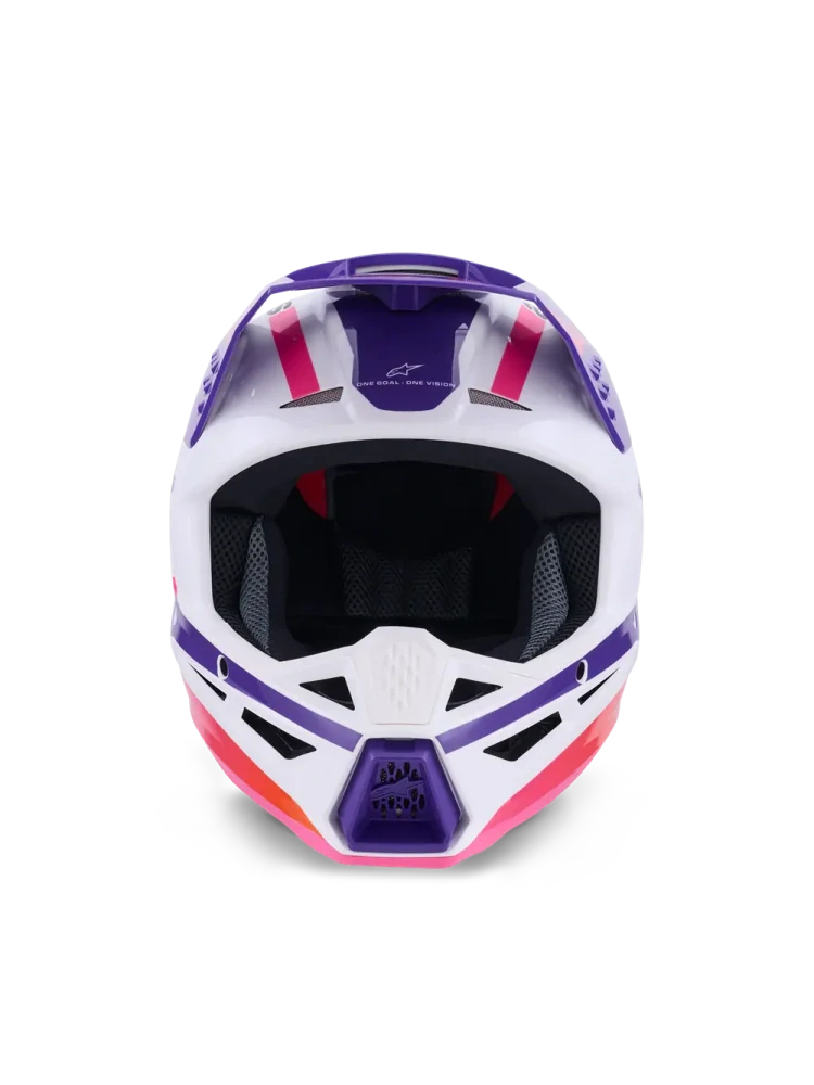Motokrosová přilba ALPINESTARS SM3 / SM-3 / S-M3 / 8300926-2052 HEAT bílá/fialová/růžová