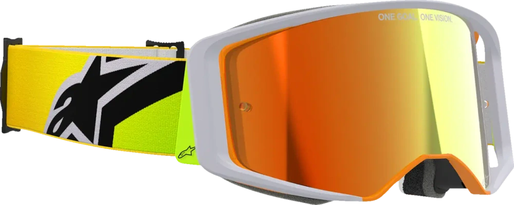 Motokrosové / enduro brýle ALPINESTARS GOGGLE SUPERTECH CORP 5100325-5004 barva žlutá/šedá, červené zrcadlové plexi 