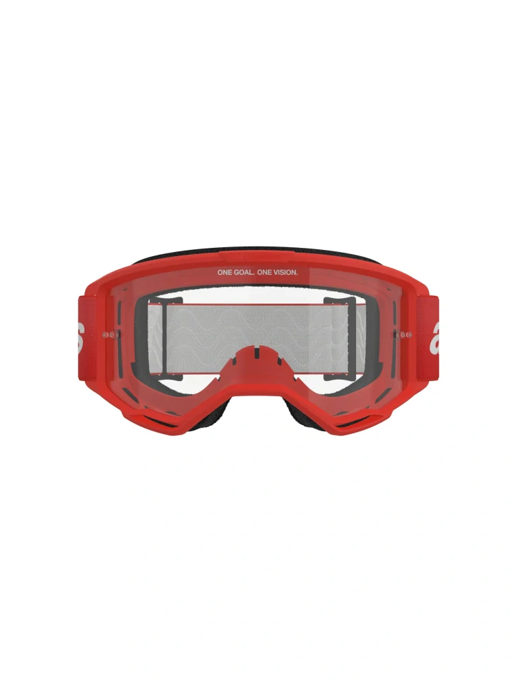Motokrosové / enduro brýle ALPINESTARS VISION 3 WORDMARK ČERVENÉ 5103325-3067 s čirým objektivem 