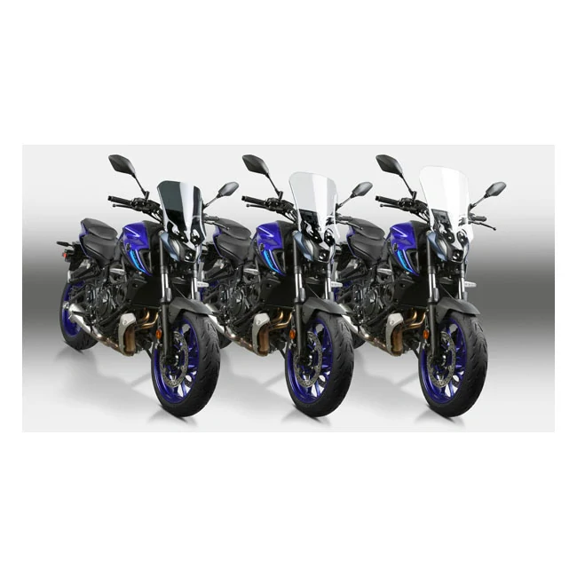 Plexi motocyklu NATIONAL CYCLE verze nízká N20340 pro YAMAHA MT-07 rok 2021-2023 barva tmavě šedá, výška plexi 41,6 cm