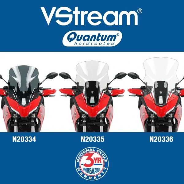 Plexi motocyklu NATIONAL CYCLE verze střední N20335 pro YAMAHA TRACER 7 rok 2020-2021 barva světle šedá, výška plexi 53,3 cm 
