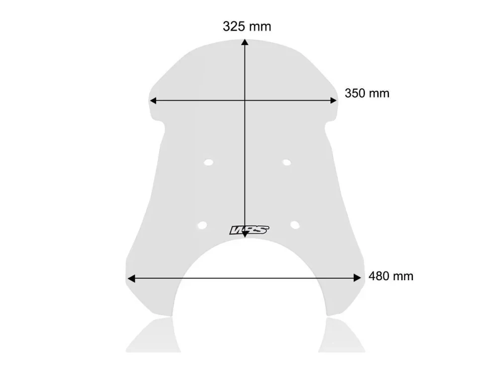 Plexi motocyklu WRS pro ROYAL ENFIELD HIMALAYAN 450 ABS rok 2024-2025 výška plexi 32,5 cm, barva čirá