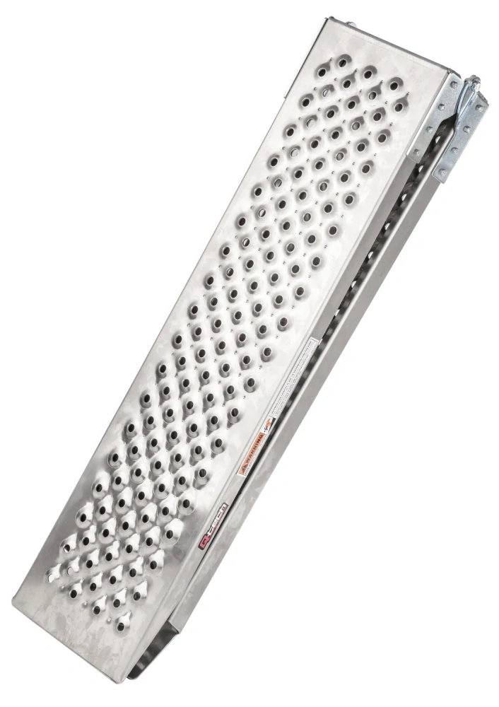 Skládací hliníková nájezdová rampa QTECH délka 180 cm, šíře 21 cm, nosnost 275 kg 