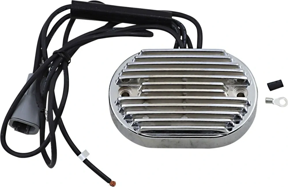Regulátor dobíjení / regulátor napětí DRAG SPECIALTIES pro HARLEY DAVIDSON FX  / FLST rok 2001-2006 viz popis barva chromová 