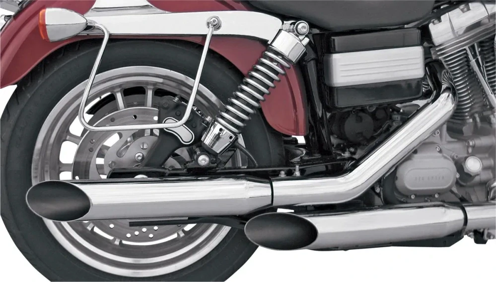 Koncovky výfuku KHROME WERKS 3" HP PLUS SLIP-ON MUFFLERS pro HARLEY DAVIDSON FXCW, FXCWC rok 2008-2011 viz popis, barva chromová 