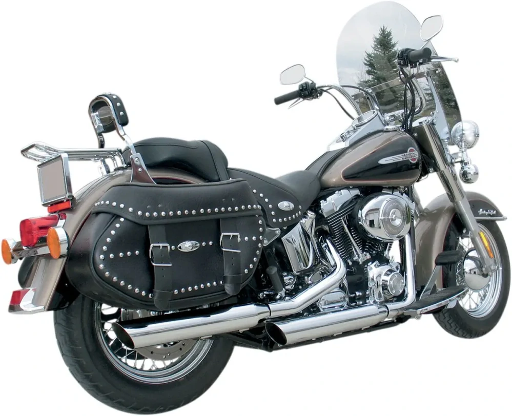 Koncovky výfuku KHROME WERKS 3" HP PLUS SLIP-ON MUFFLERS pro HARLEY DAVIDSON FXCW, FXCWC rok 2008-2011 viz popis, barva chromová 