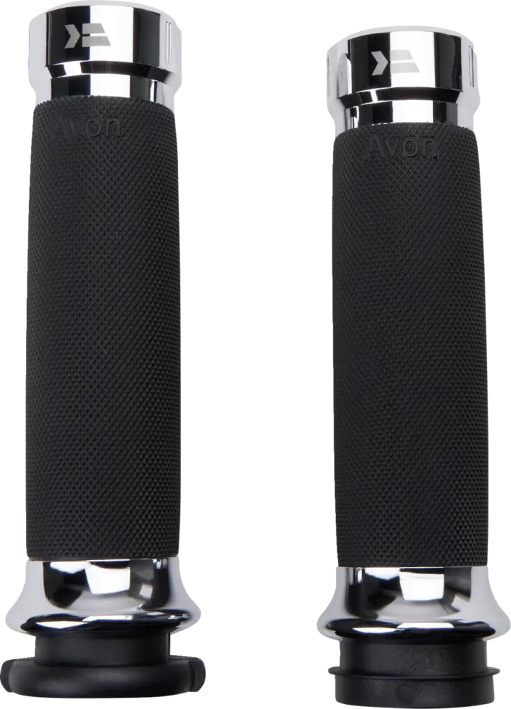 Motocyklové gripy / rukojeti na řidítka motorky KHROME WERKS GRIPS KLASSIK CHROME 500185