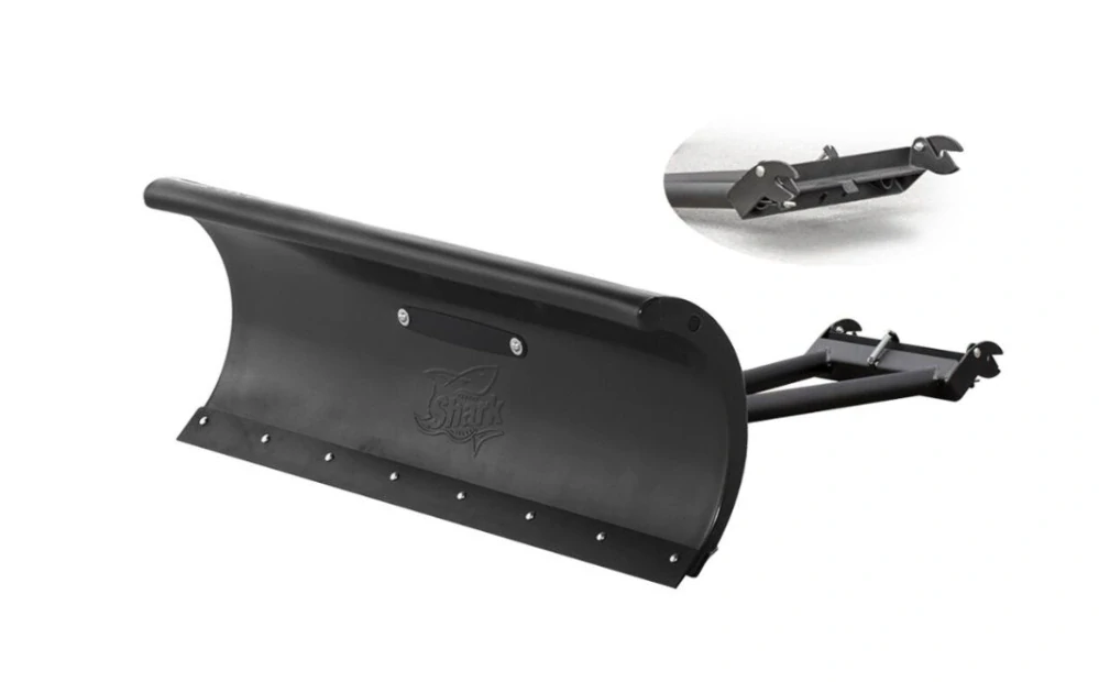 Odpružená sněhová radlice včetně s rychloupínacího adaptéru SHARK SNOW PLOW DELUXE barva černá, šířka 132 cm