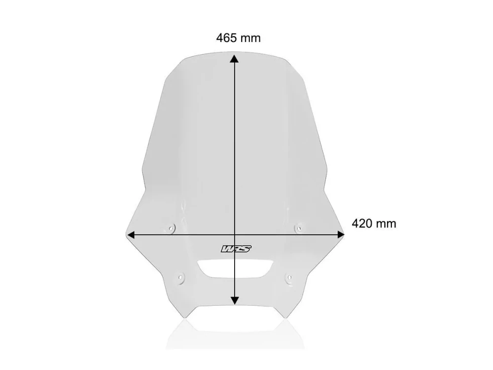 Plexi motocyklu WRS pro HONDA NX 500 rok 2024-2025 výška plexi 46,5 cm, barva čirá 