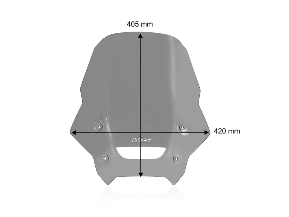 Plexi motocyklu WRS pro HONDA NX 500 rok 2024-2025 výška plexi 40,5 cm, barva kouřová