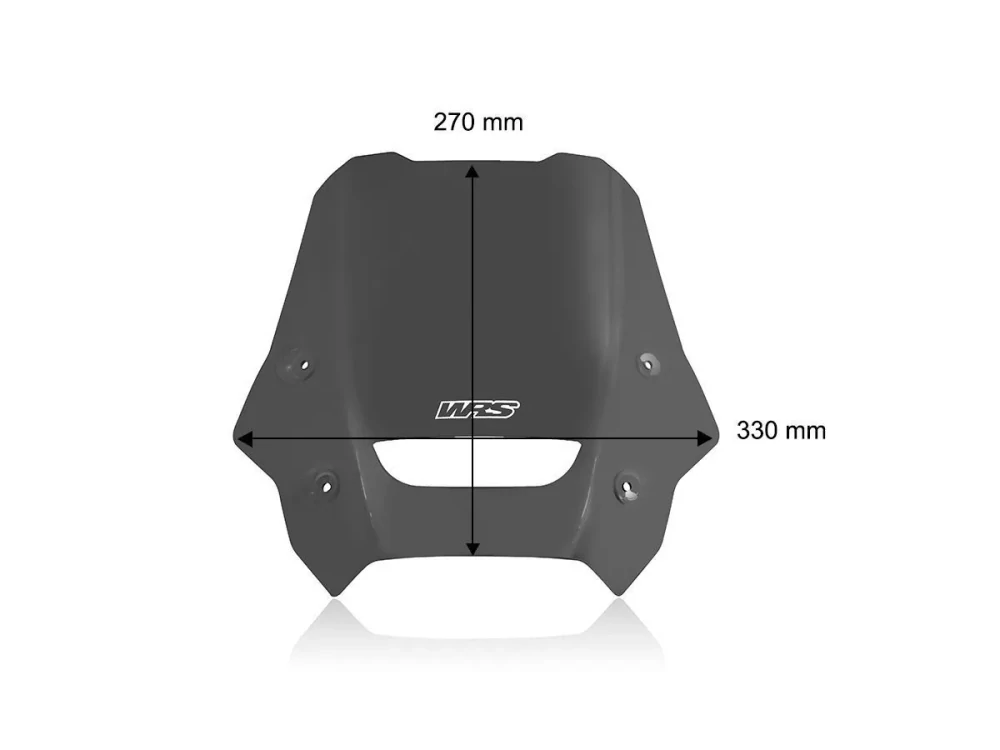 Plexi motocyklu WRS pro HONDA NX 400 rok 2024-2025 výška plexi 27 cm, barva tmavě kouřová