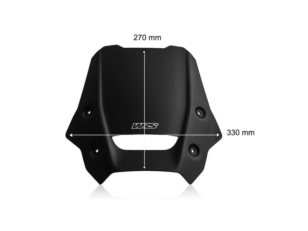 Plexi motocyklu WRS pro HONDA NX 400 rok 2024-2025 výška plexi 27 cm, barva matná černá